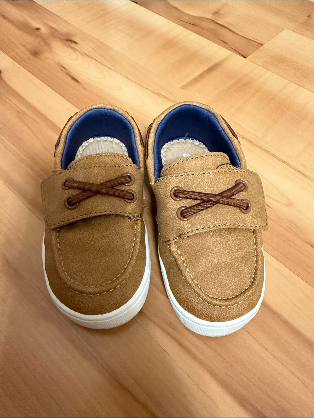 Dr. Scholl's Tan and Blue Kids Slip-On Sneakers